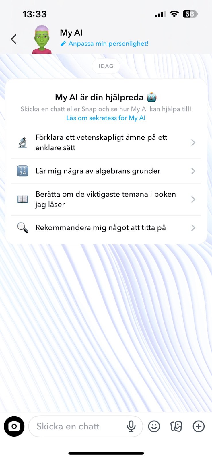 Bilder: Skärmbilder från Snapchat